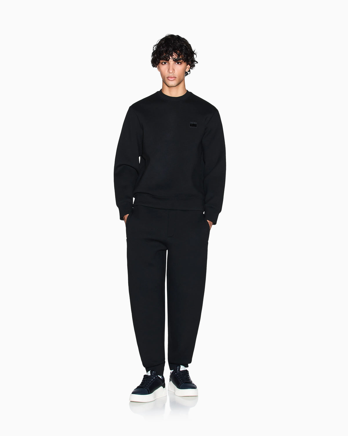 Crewneck sweatshirt with patch