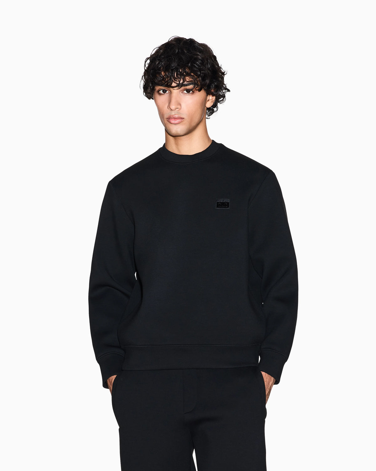 Crewneck sweatshirt with patch
