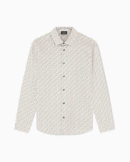 Regular fit shirt with lettering logo