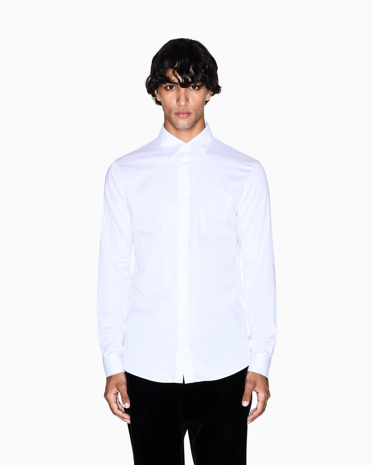 Slim-fit stretch cotton shirt