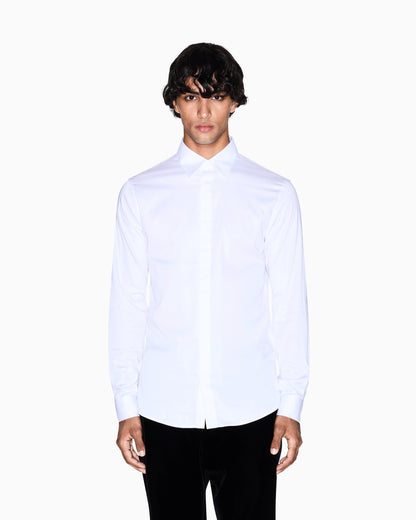 Slim-fit stretch cotton shirt