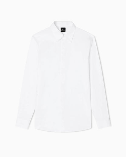 Slim-fit stretch cotton shirt