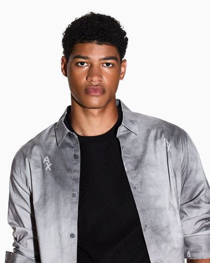 Slim fit shirt with shaded print
