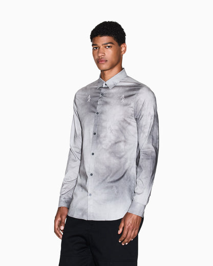 Slim fit shirt with shaded print