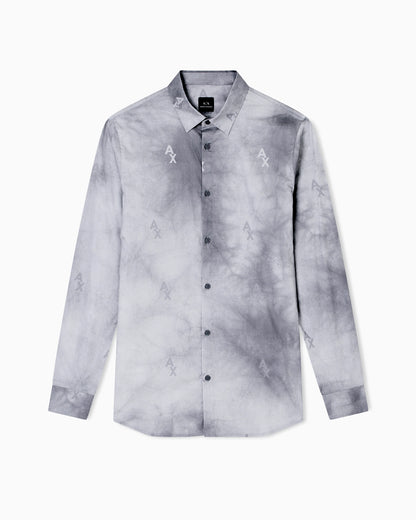 Slim fit shirt with shaded print
