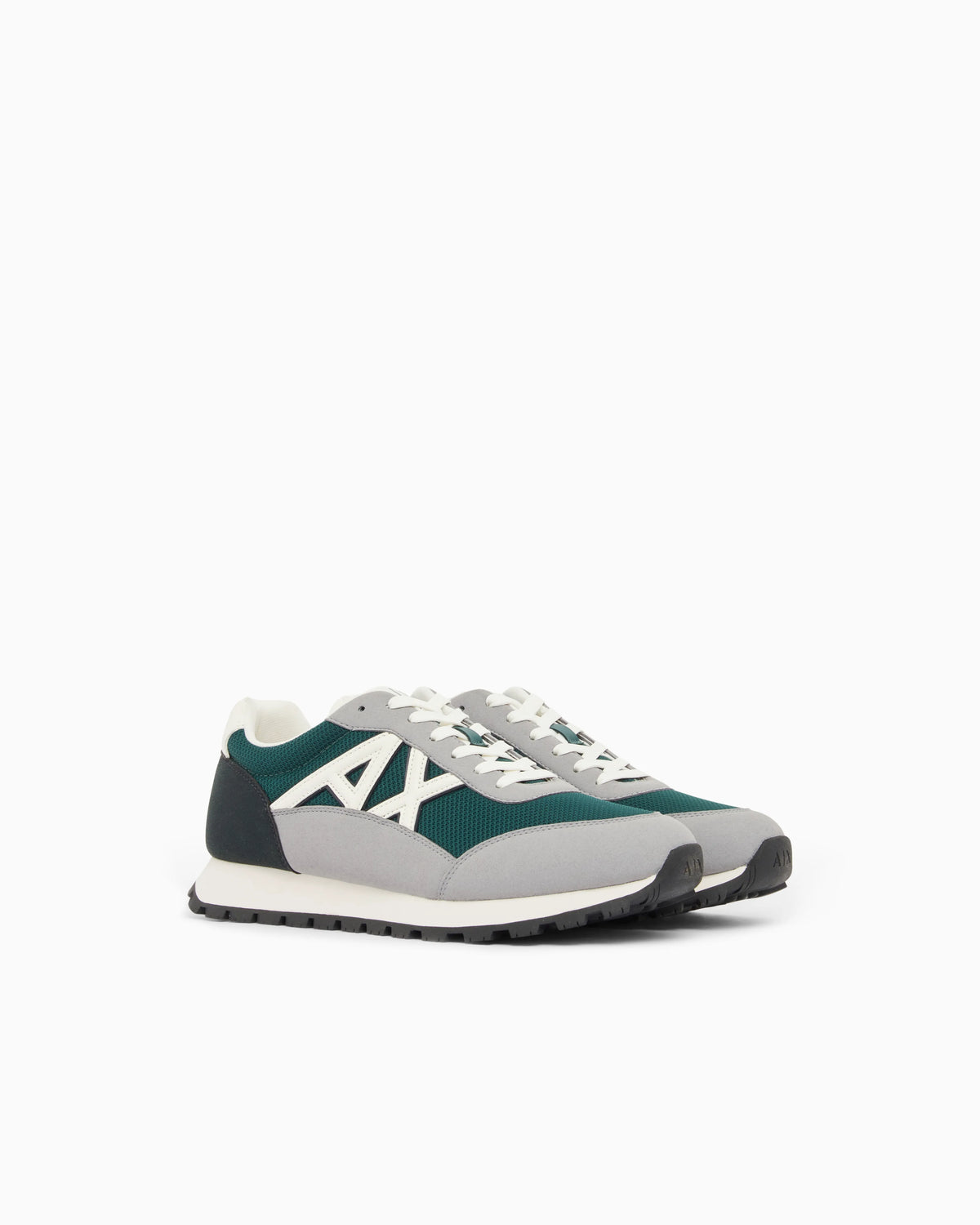 Sneakers in mesh and microsuede