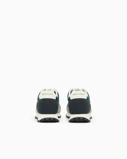 Sneakers in mesh and microsuede