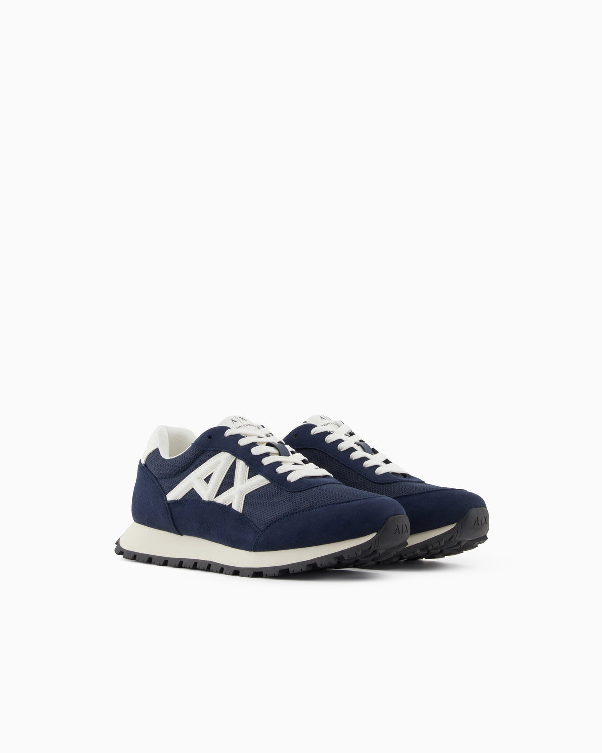 Sneakers in mesh and microsuede