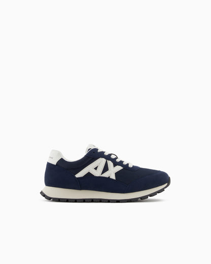 Sneakers in mesh and microsuede