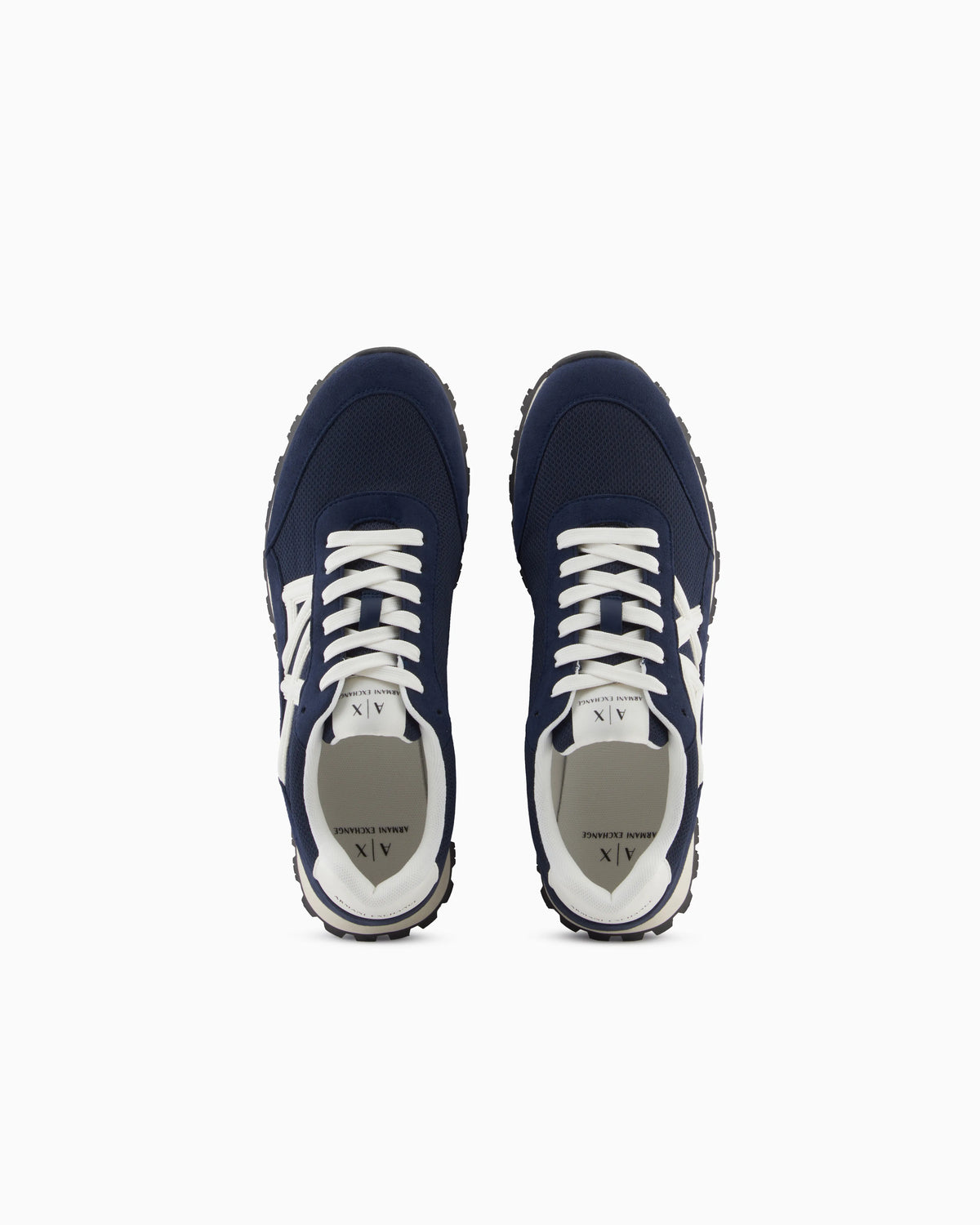 Sneakers in mesh and microsuede