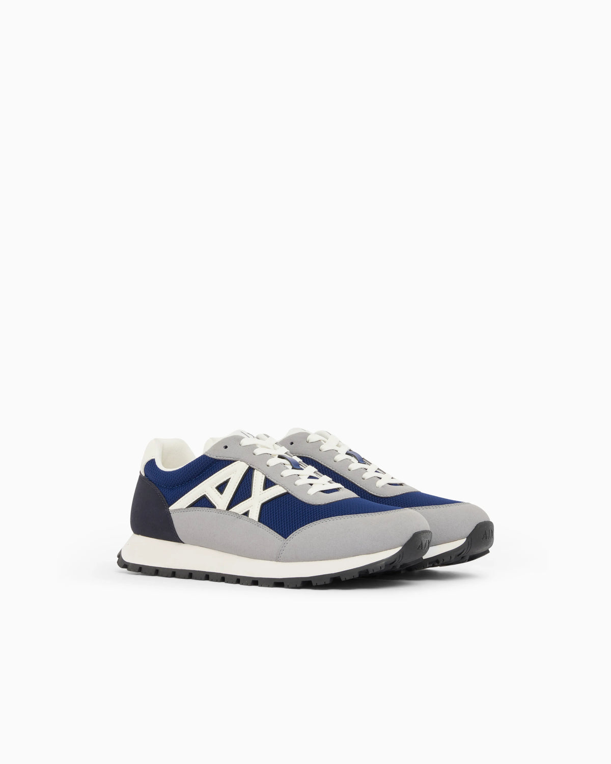 Sneakers in mesh and microsuede