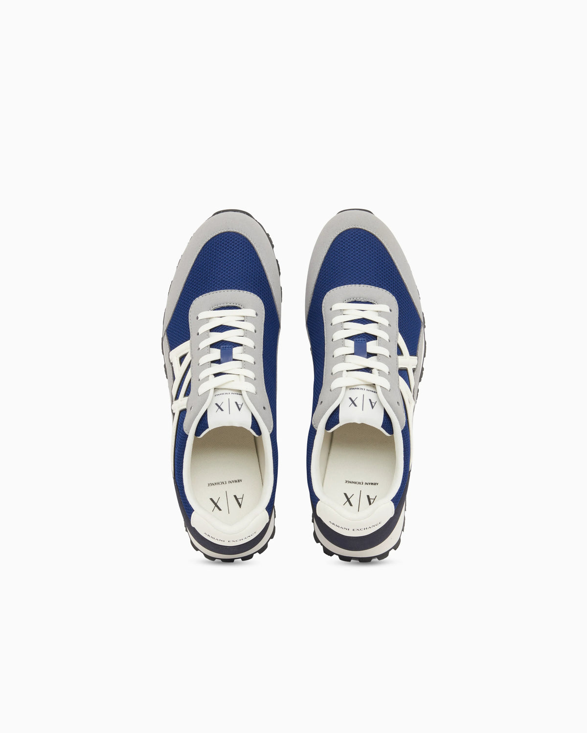 Sneakers in mesh and microsuede