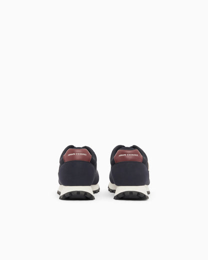 Sneakers in mesh and microsuede