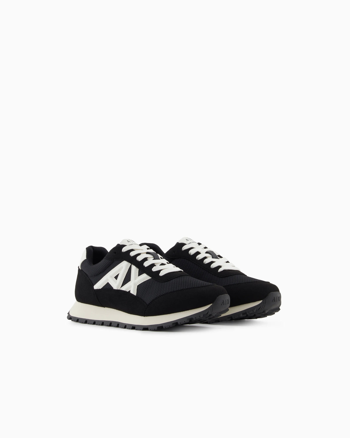 Sneakers in mesh and microsuede