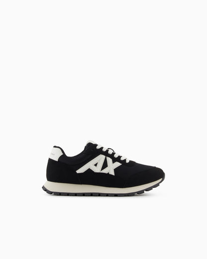 Sneakers in mesh and microsuede