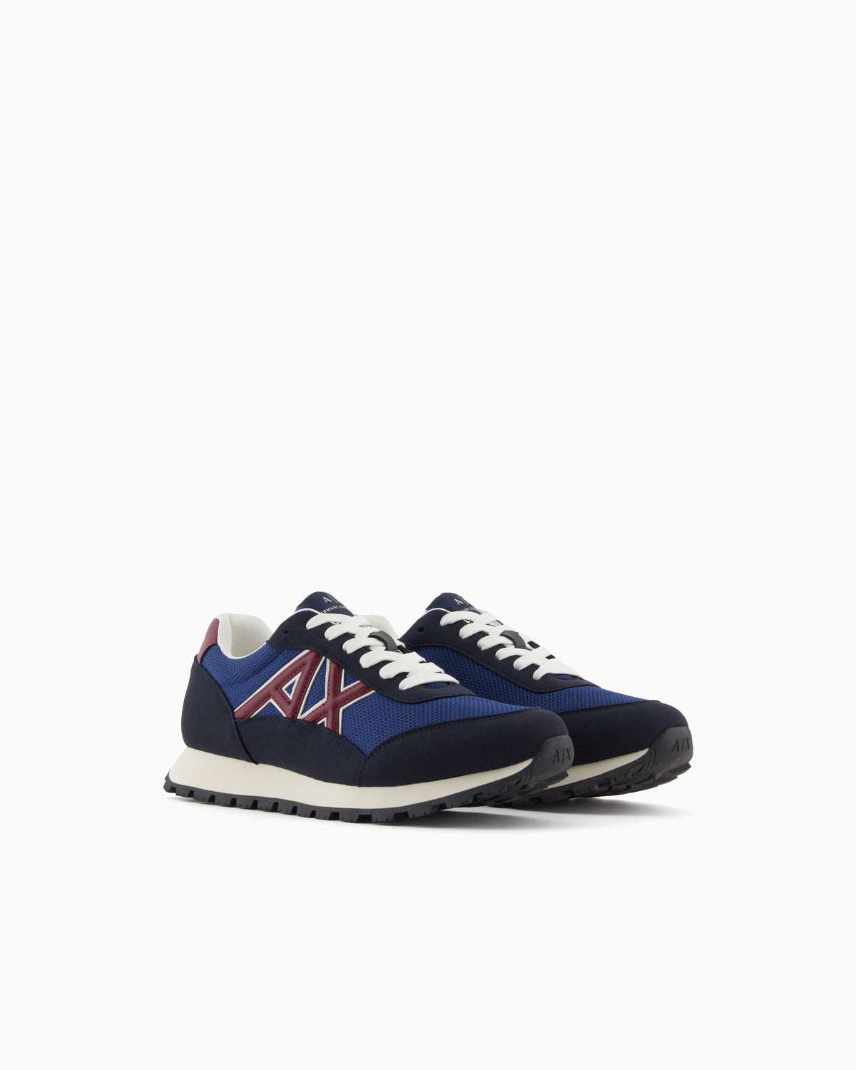Sneakers in mesh and microsuede