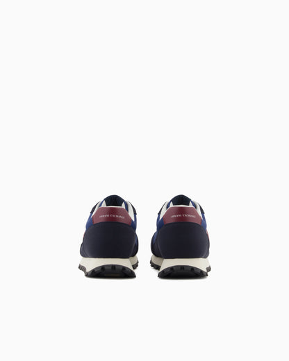 Sneakers in mesh and microsuede