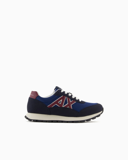 Sneakers in mesh and microsuede
