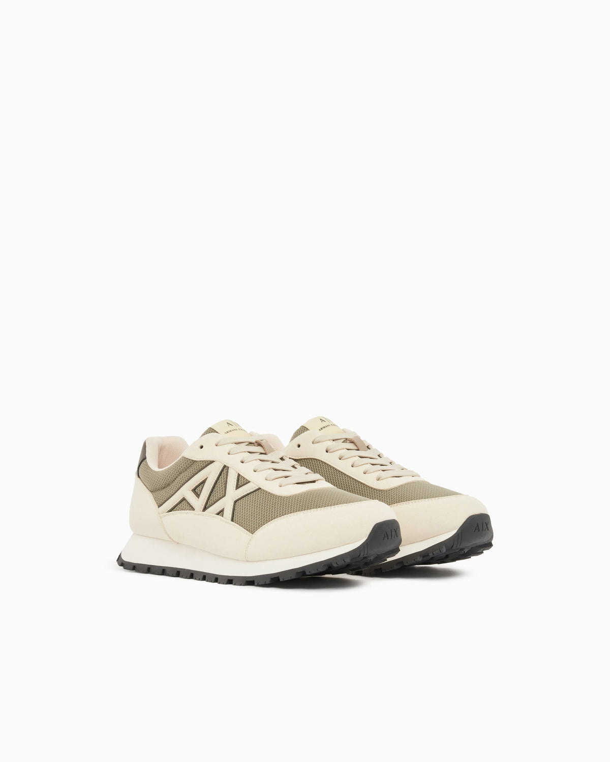 Sneakers in mesh and microsuede