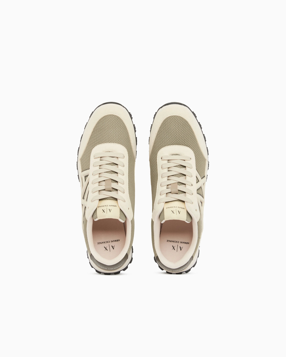 Sneakers in mesh and microsuede