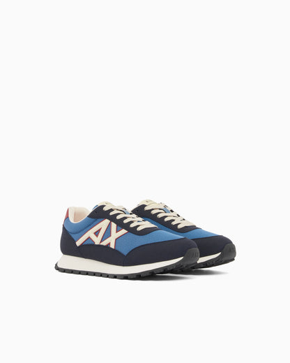 Sneakers in mesh and microsuede