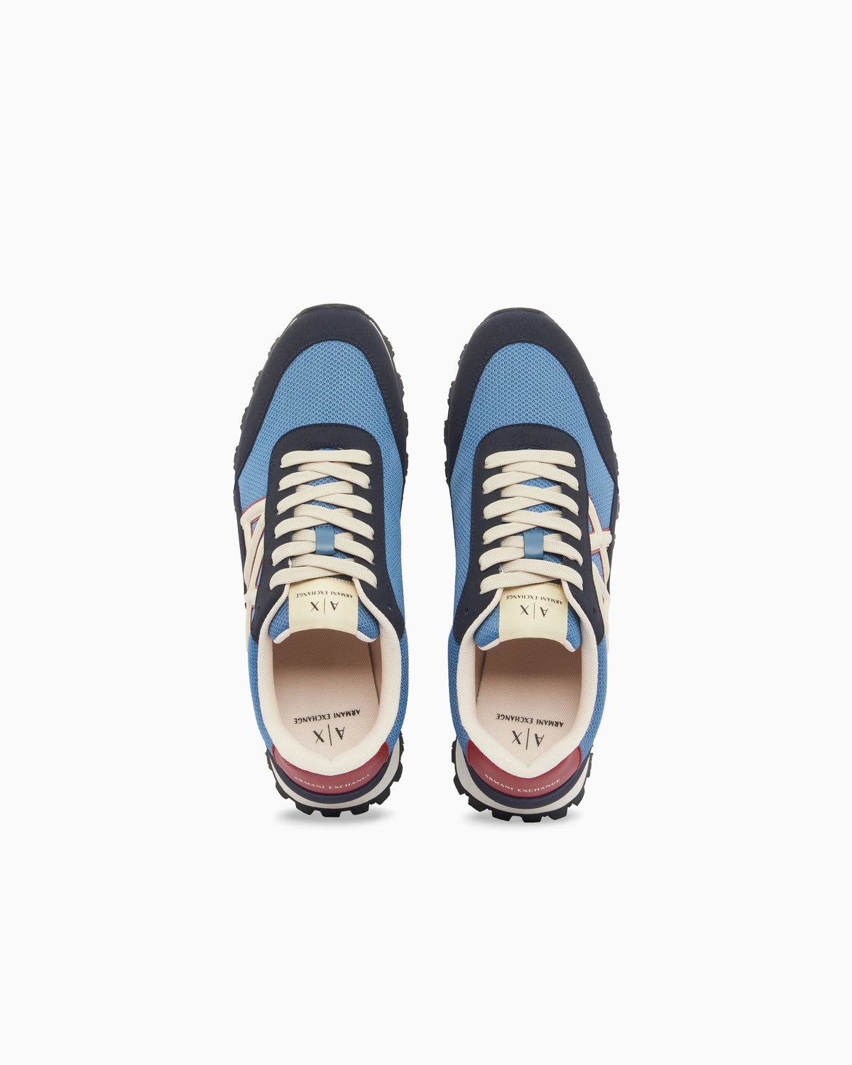 Sneakers in mesh and microsuede