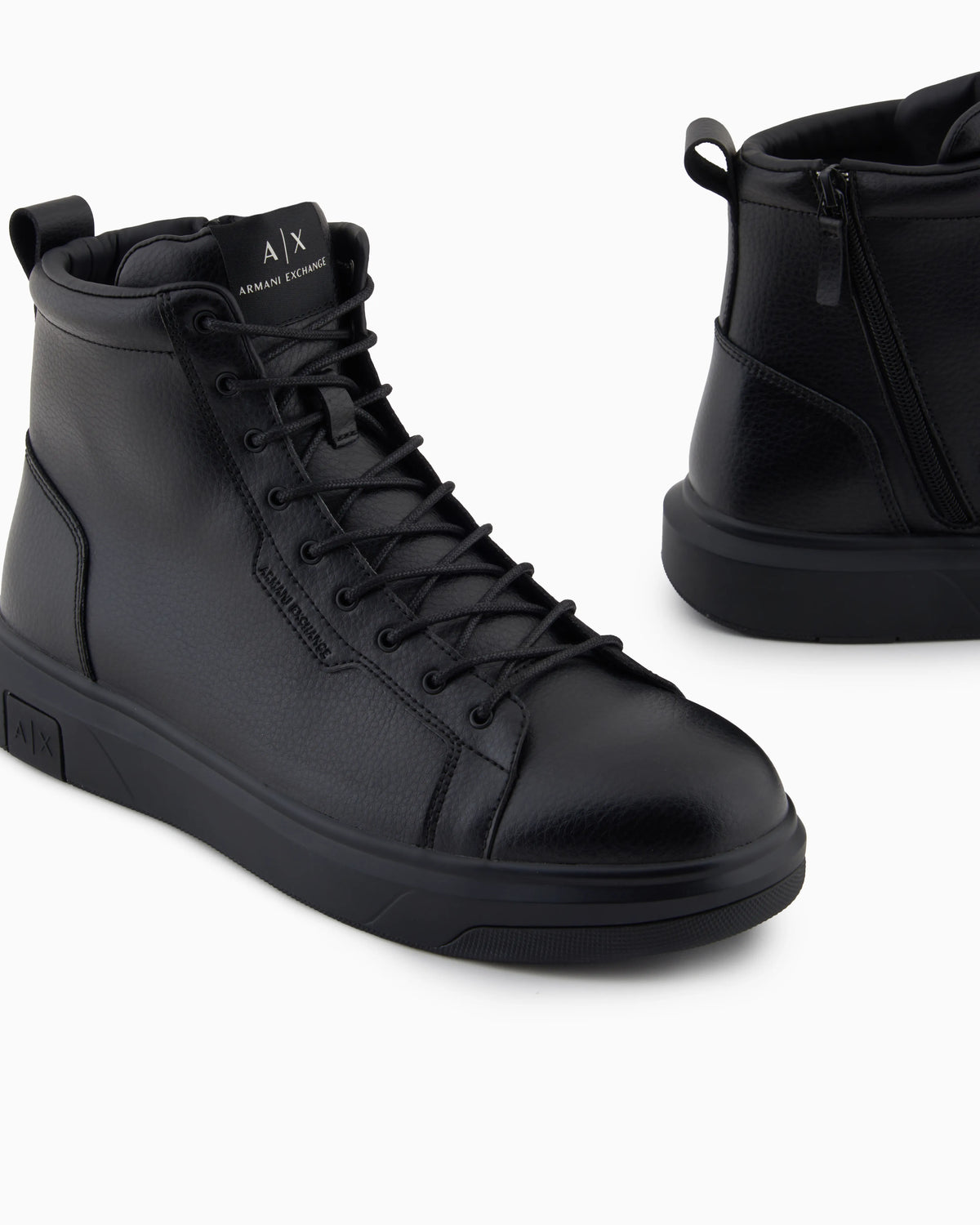 High sneakers with platform sole