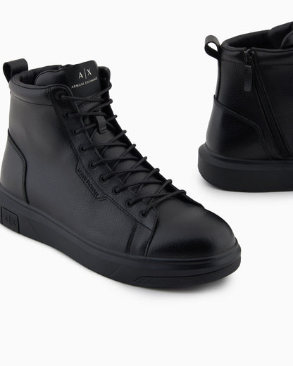 High sneakers with platform sole