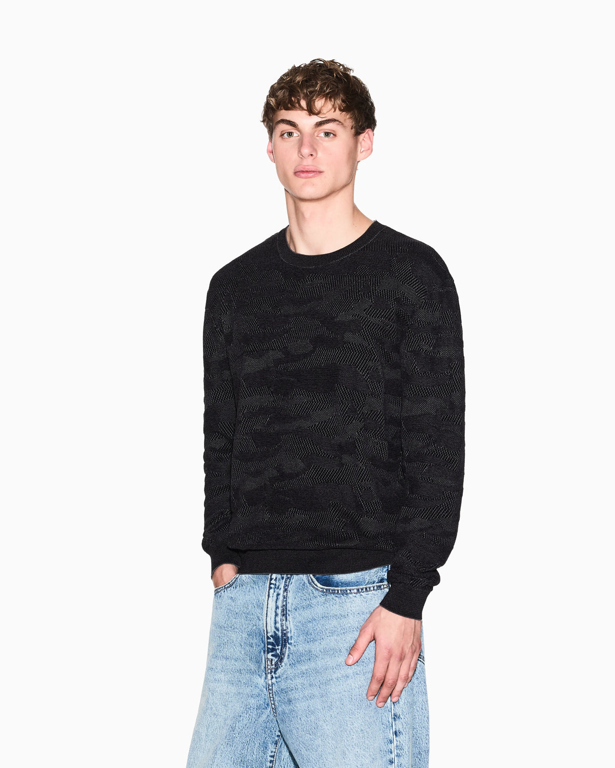 Fine-Weave Mercerized Cotton Sweater
