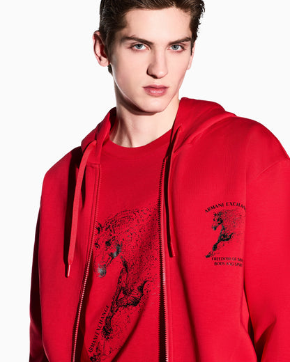 Regular Fit Mercerized Cotton Jersey T-Shirt with Horse