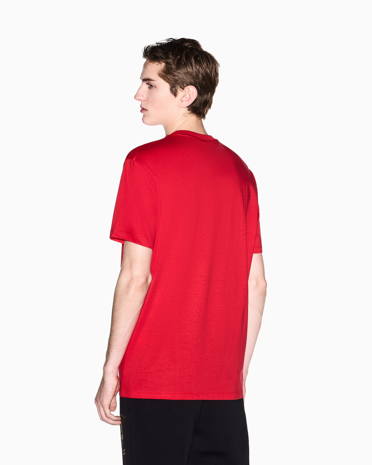 Regular Fit Mercerized Cotton Jersey T-Shirt with Horse