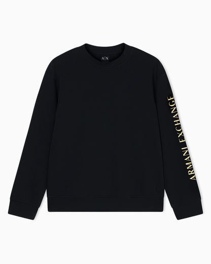 Crewneck sweatshirt with logo and horse print on the back