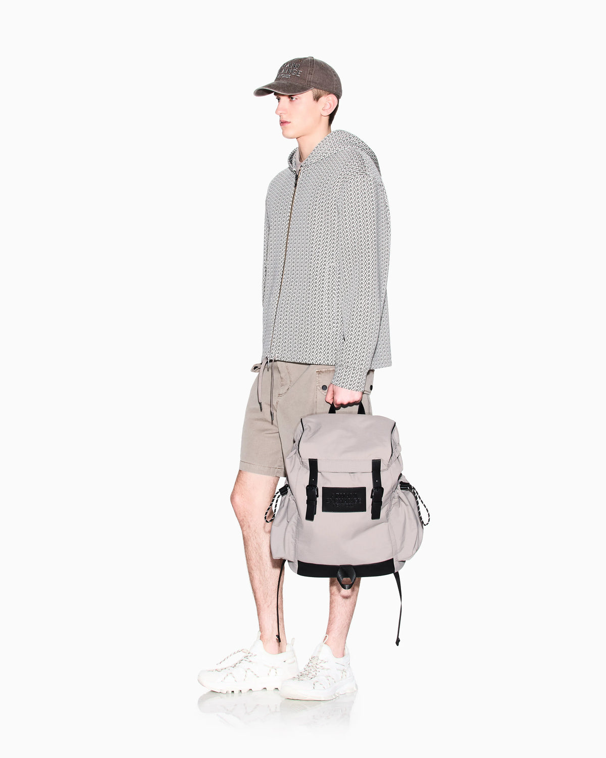 Zip-Up sweatshirt with allover logo print