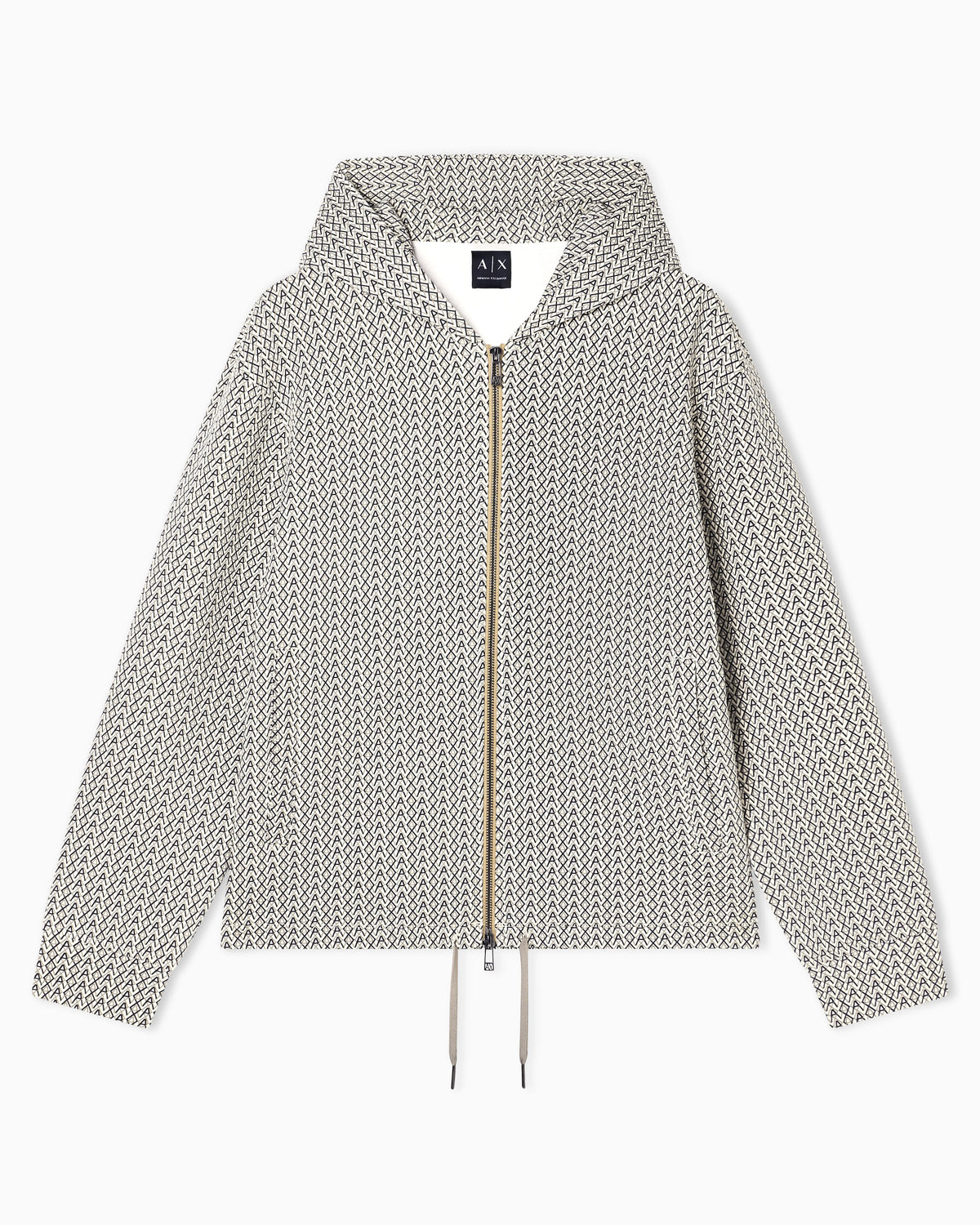 Zip-Up sweatshirt with allover logo print