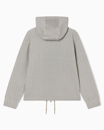 Zip-Up sweatshirt with allover logo print