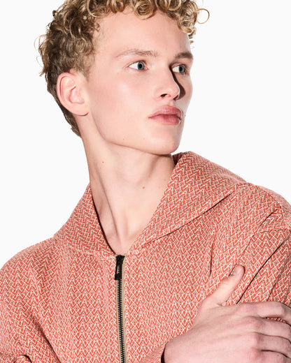Zip-Up sweatshirt with allover logo print