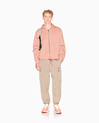 Zip-Up sweatshirt with allover logo print