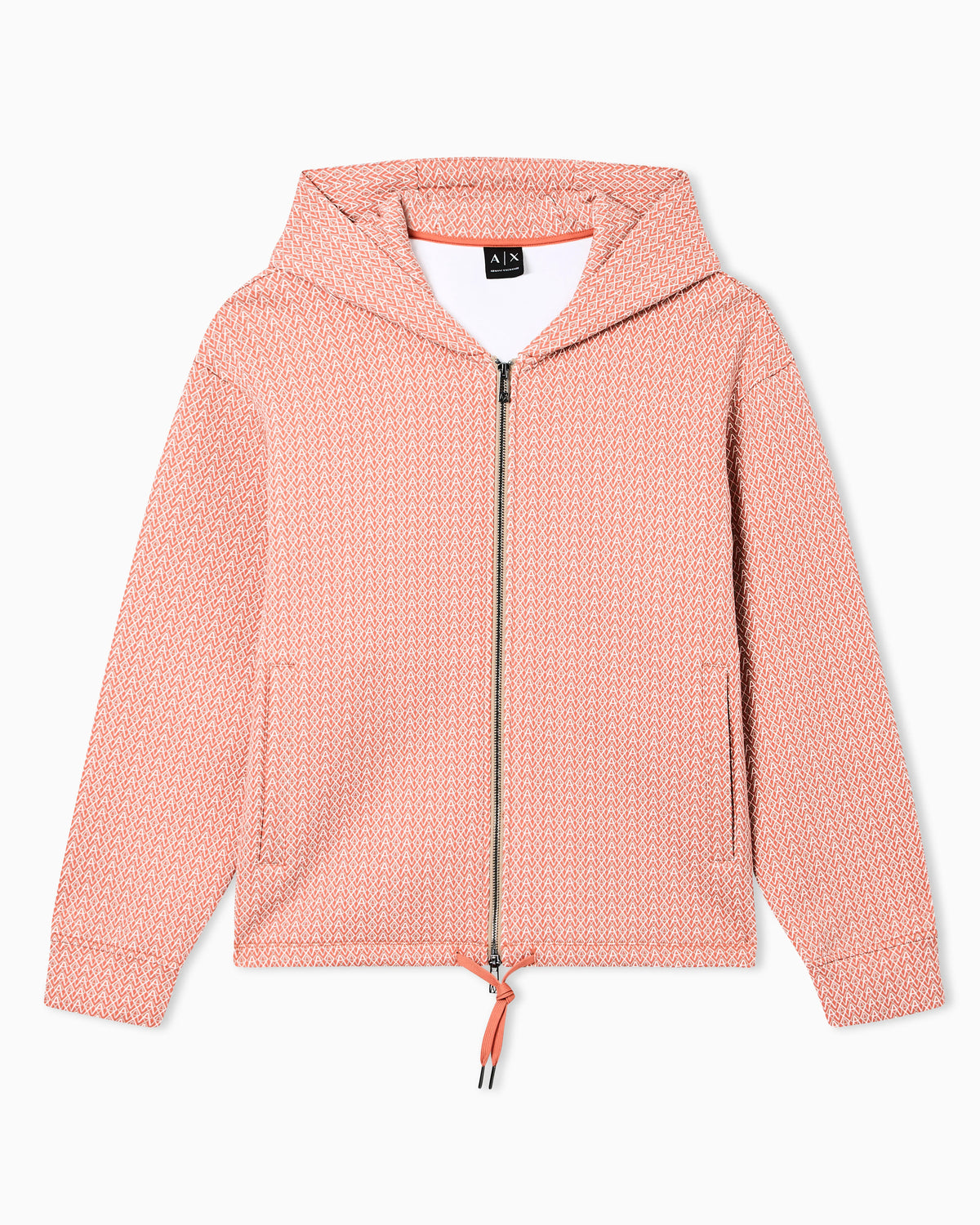 Zip-Up sweatshirt with allover logo print