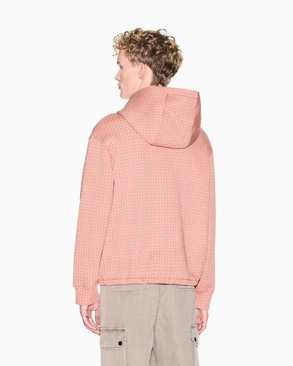 Zip-Up sweatshirt with allover logo print