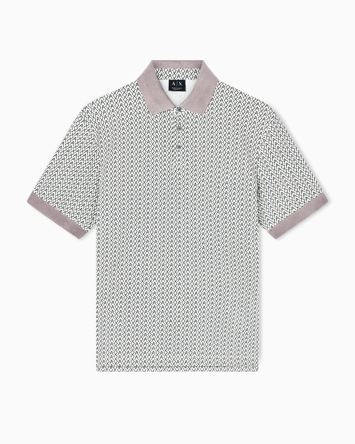 Piquet polo with allover logo