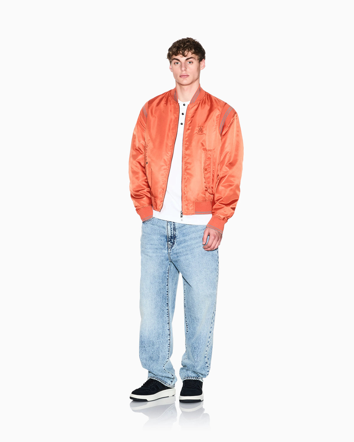 Satin Bomber Blouson
