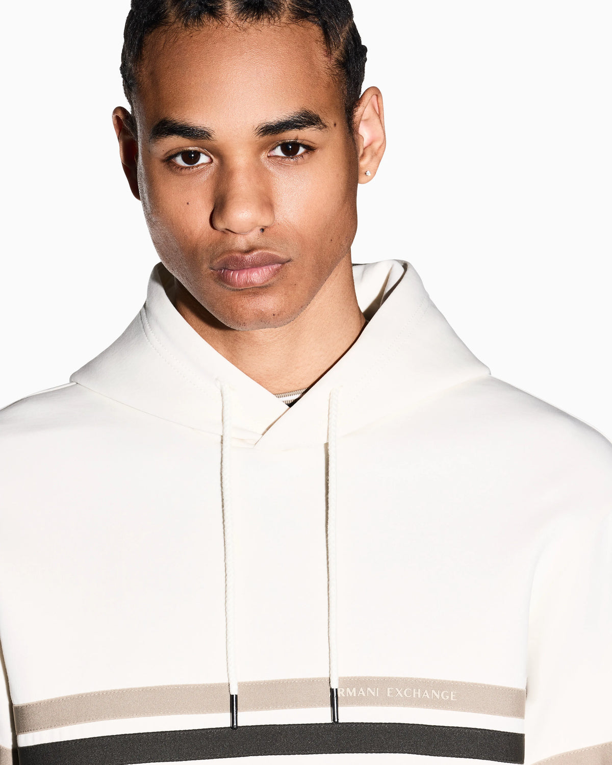Structured Hoodie in Technical Stretch Cotton
