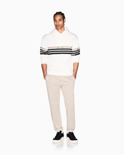 Structured Hoodie in Technical Stretch Cotton