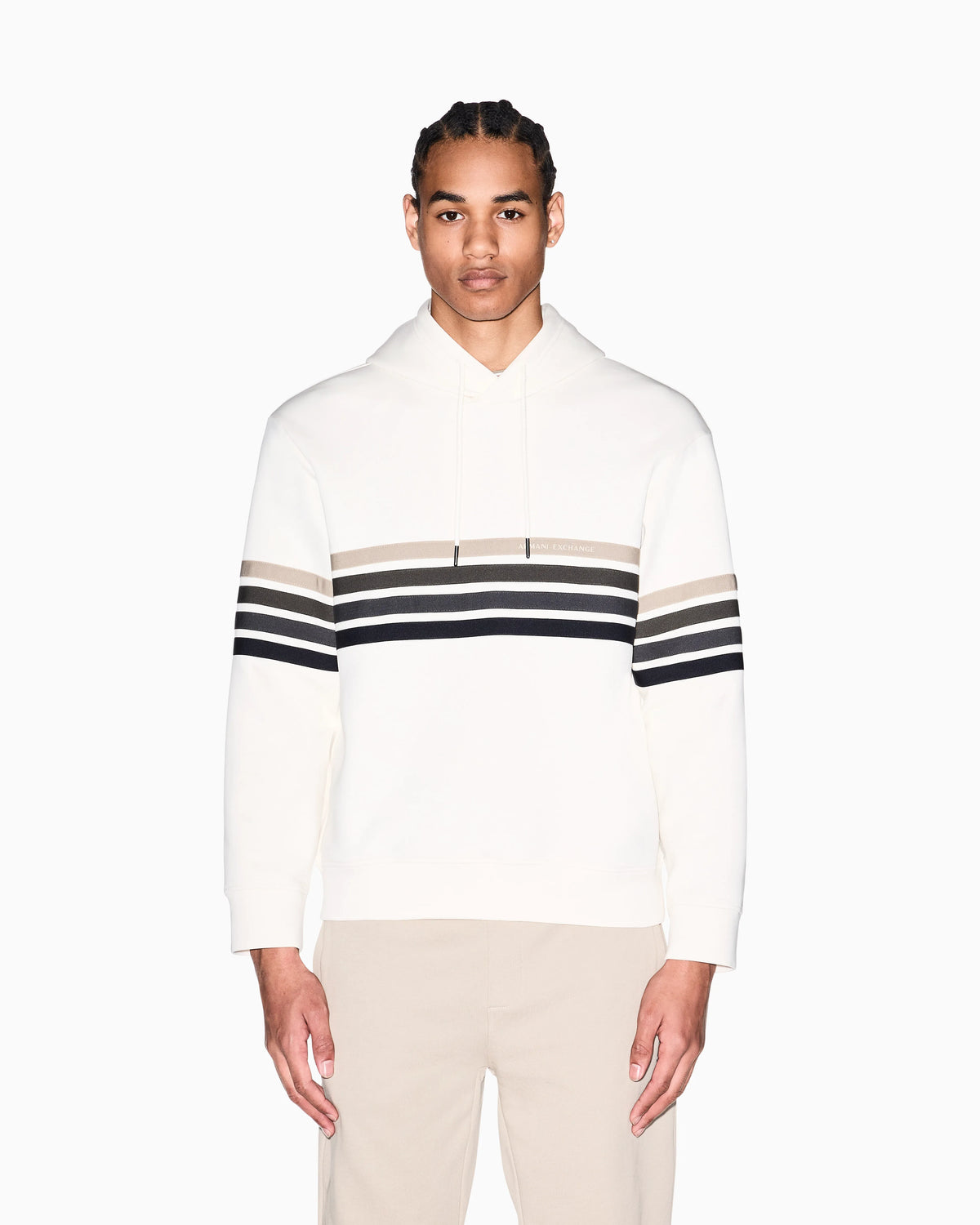 Structured Hoodie in Technical Stretch Cotton