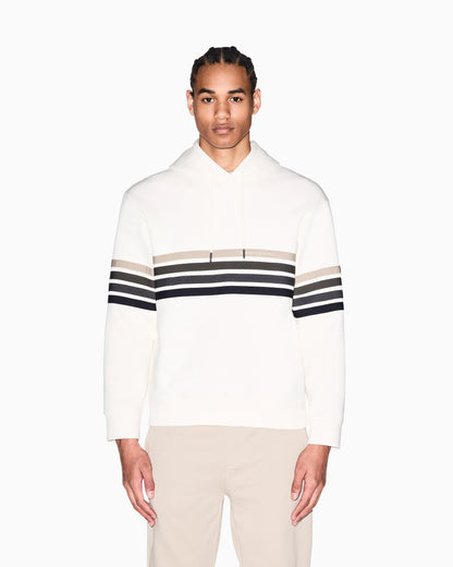 Structured Hoodie in Technical Stretch Cotton