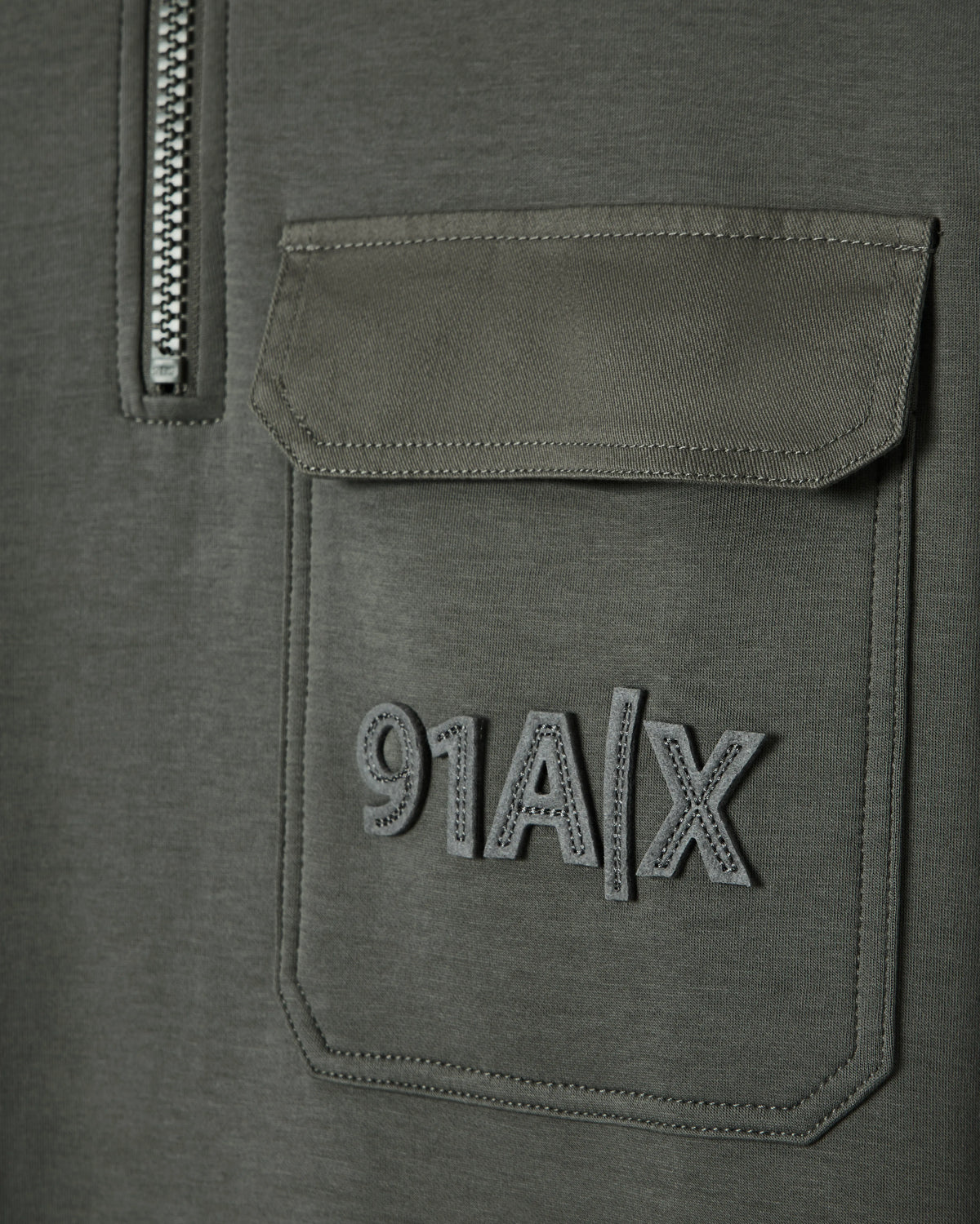 Crewneck sweatshirt in bonded stretch cotton