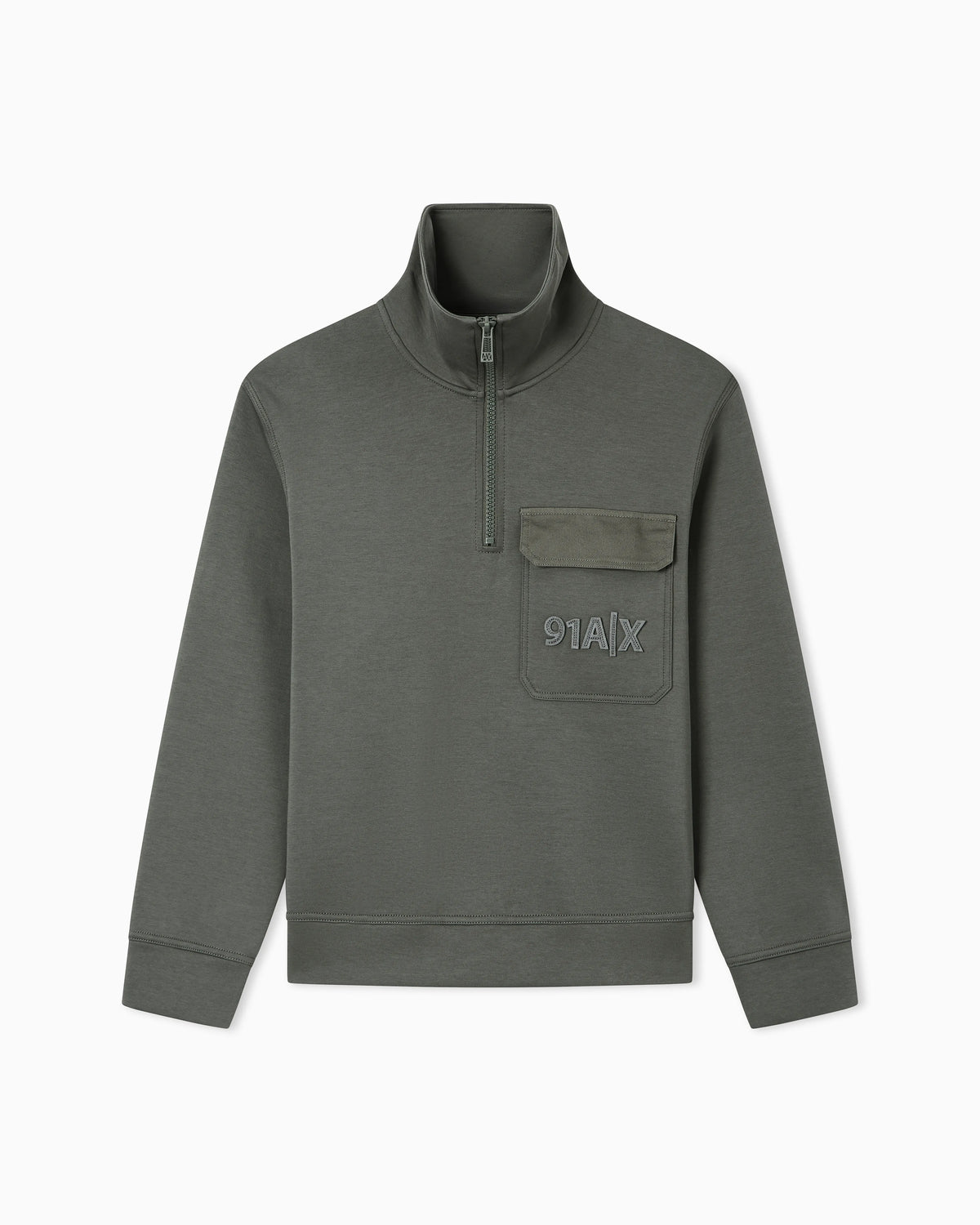 Crewneck sweatshirt in bonded stretch cotton