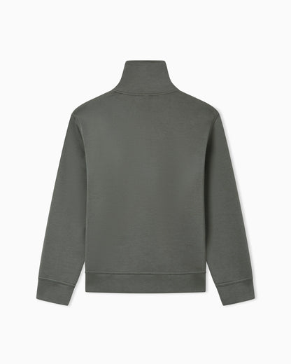 Crewneck sweatshirt in bonded stretch cotton