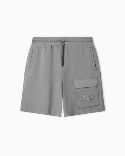 Bermuda shorts with fleece logo and pocket