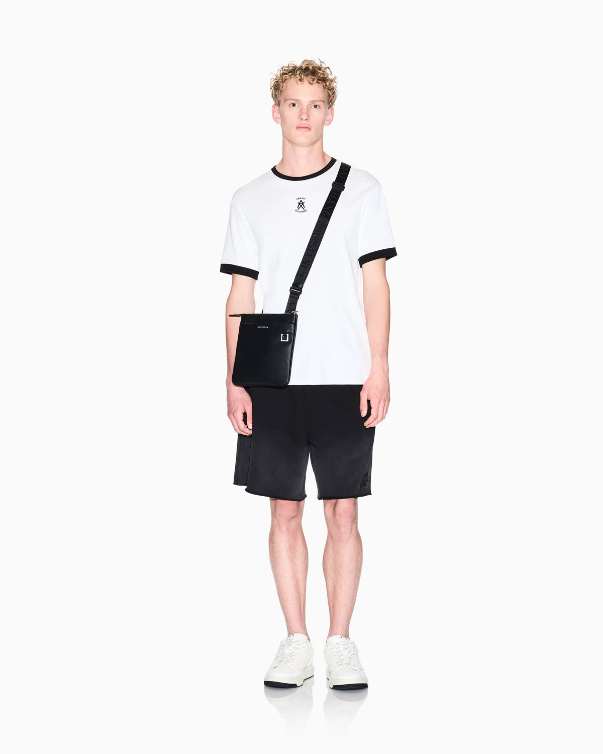 Slim-fit T-shirt in ribbed cotton